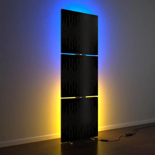 3-Pack WAVE Acoustic Panels with RGB LED Stand Light
